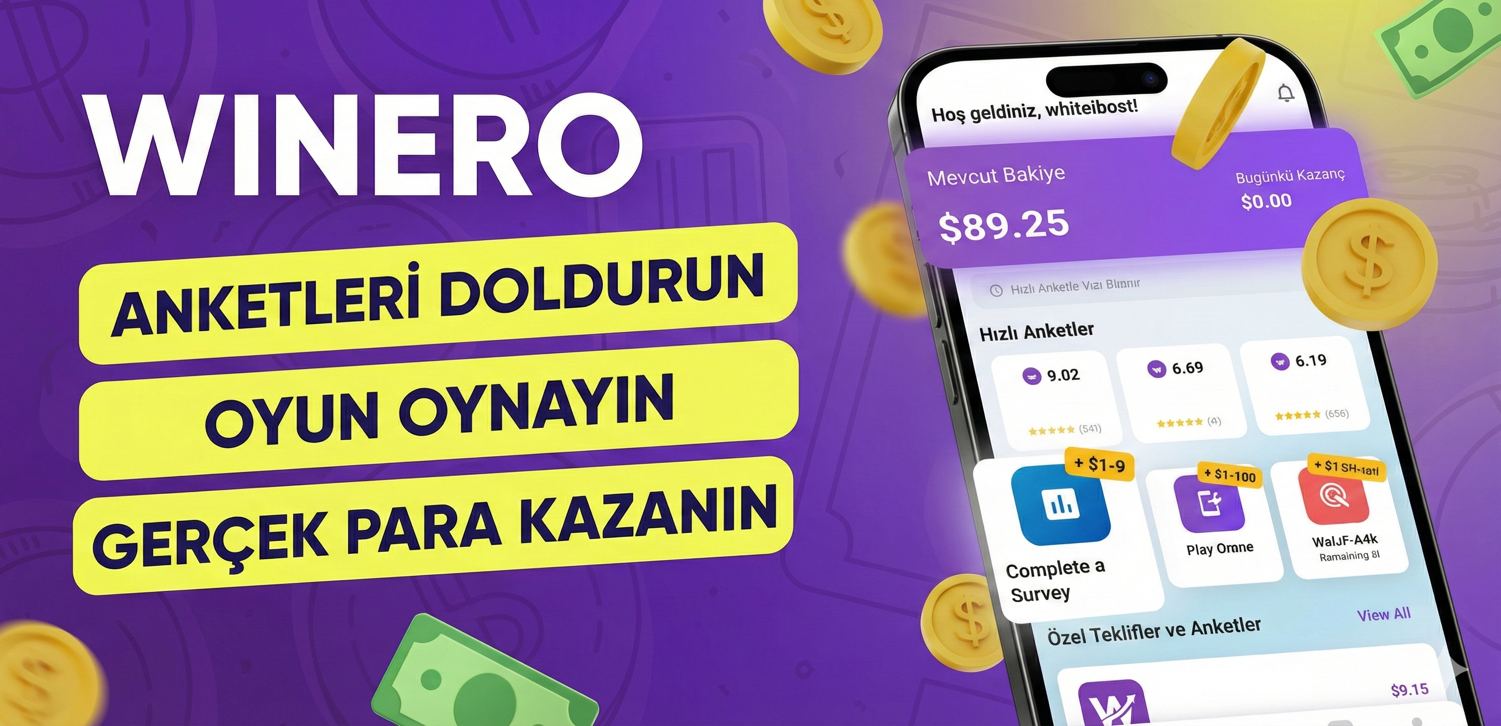 Earn money playing mobile games with FreeOfferWall app